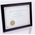 Hardwood Certificate Frame w/ Black Finish